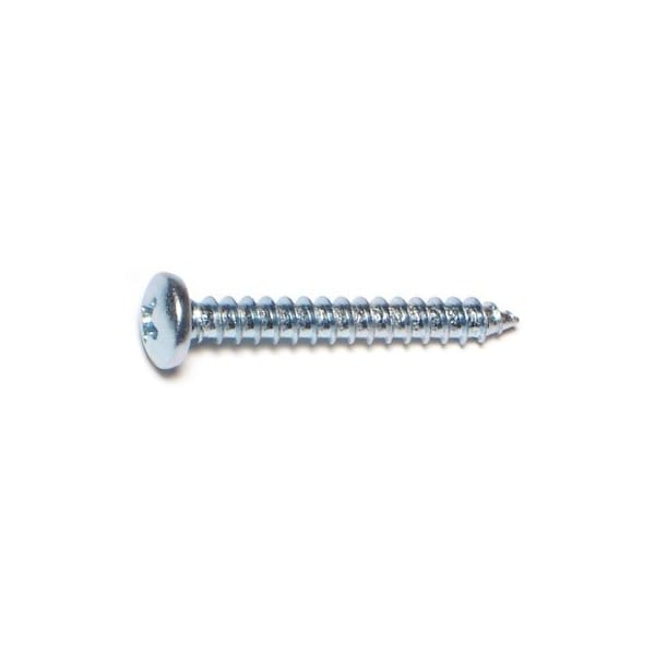 Midwest Fastener Sheet Metal Screw, #8 x 1-1/4 in, Zinc Plated Steel Pan Head Phillips Drive, 100 PK 03243 - main